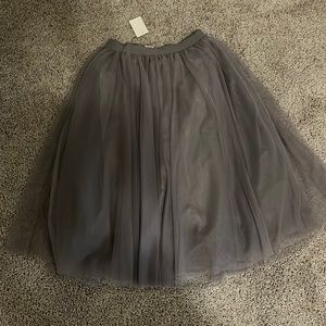 Gray tulle skirt